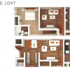 Floor plan: 1 Bedroom Loft