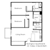 Floor plan: 2 Bed / 2 Bath: Valley Avenue