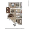 Floor plan: 2 Bed Granite