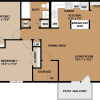 Floor plan: 2B1B-G