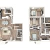 Floor plan: 3x2.5 Townhome