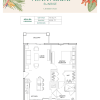 Floor plan: Allamanda 1 Bed/1 Bath