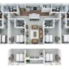 Floor plan: 4BR/4BA - 4.1B