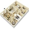 Floor plan: 2 Bedroom, 1.5 Bathroom