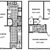 Floor plan: 3 Bedroom 1.5 Bath Deluxe