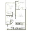 Floor plan: 1 Bed, 1 Bath Standard