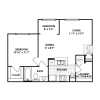 Floor plan: One Bedroom One Bath