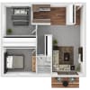 Floor plan: 2 BR