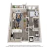 Floor plan: Join Our 1-Bedroom Waitlist TODAY!