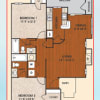 Floor plan: B1B-U 2x2