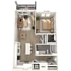 Floor plan: AF2-857sf-Upgrade