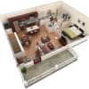 Floor plan: 1 BR Grand Overlook