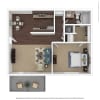 Floor plan: 1 X 1