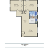 Floor plan: Two Bedroom - L Shape