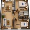 Floor plan: 2x1 PR