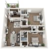 Floor plan: Ravenwood 2 Bed 2 Bath Small