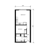 Floor plan: Urban 1 Bedroom - U23