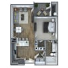 Floor plan: 1x1-726