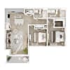 Floor plan: 2 BR - Aspen Courtyard