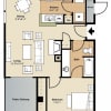 Floor plan: Phase I - One-Bedrooms