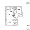 Floor plan: 2 BR / 2 BA