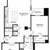 Floor plan: E: A6F with flex space