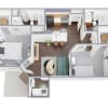 Floor plan: 2 Bed, 2 Bath A