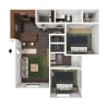 Floor plan: Two Bedroom - Small