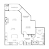 Floor plan: 1 Bed/1 Bath-A9
