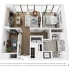 Floor plan: One Bedroom with Den