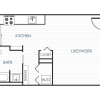 Floor plan: Live Work Studio Apartment 01IW - 01LW