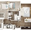 Floor plan: 4BR/4BA - D3