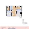 Floor plan: 2x2 B - Balcony