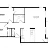 Floor plan: 2 Bed 1 Bath