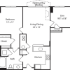 Floor plan: C1 (1x1 with den)