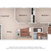 Floor plan: Two Bedroom C (80%)