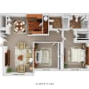 Floor plan: Jefferson with Patio/Balcony