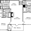 Floor plan: 2 Bedroom A