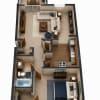 Floor plan: 1 Bedroom Garden