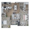 Floor plan: 2 Bed 2 Bath