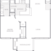 Floor plan: 1 Bedroom 1 Bath