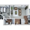 Floor plan: 1BR/1BA - 1.2