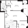 Floor plan: 2 Bedroom CC