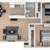 Floor plan: 2 Bedroom/1 Bathroom