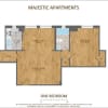 Floor plan: 1 BDRM - A1A