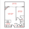 Floor plan: The Nest - One Bedroom (Large Balcony)