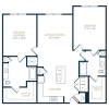 Floor plan: 2 Bed, 2 Bath A