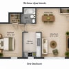 Floor plan: 1 Bedroom Executive