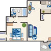 Floor plan: 1 Bedroom B