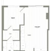 Floor plan: 1 Bed/1 Bath-A1D